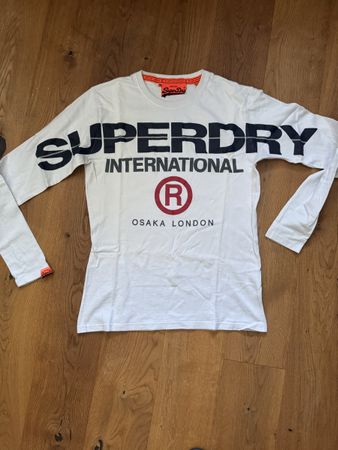 Superdry Herren Langarmshirt weiss Grösse M guter Zustand