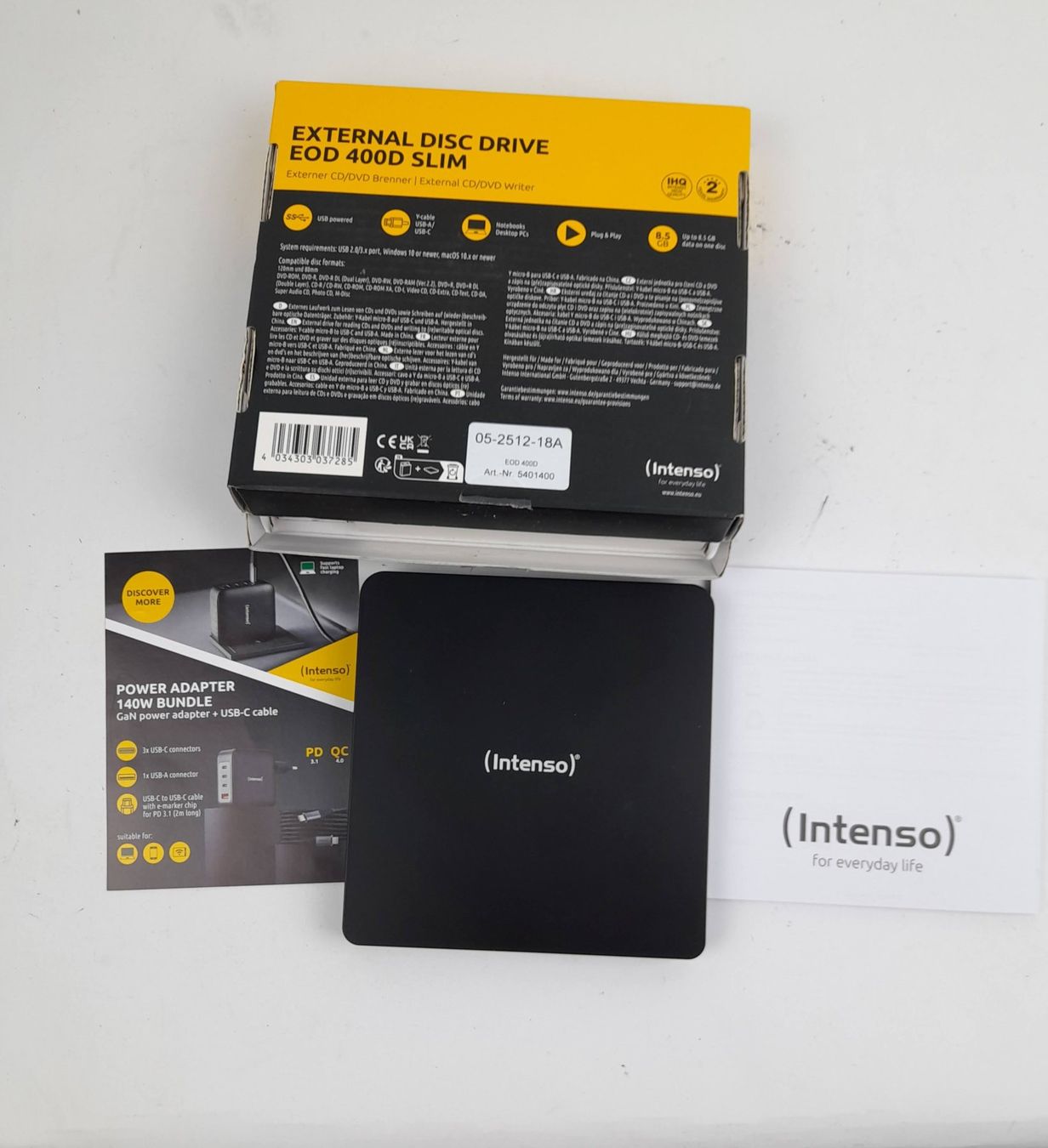 Sistemi audio & multimediali: INTENSO CD/DVD-Brenner External Disc Drive EOD 400D Slim – Nuovo (secondo la descrizione) da Liebefeld venduto da Restwert_Liebefeld 1