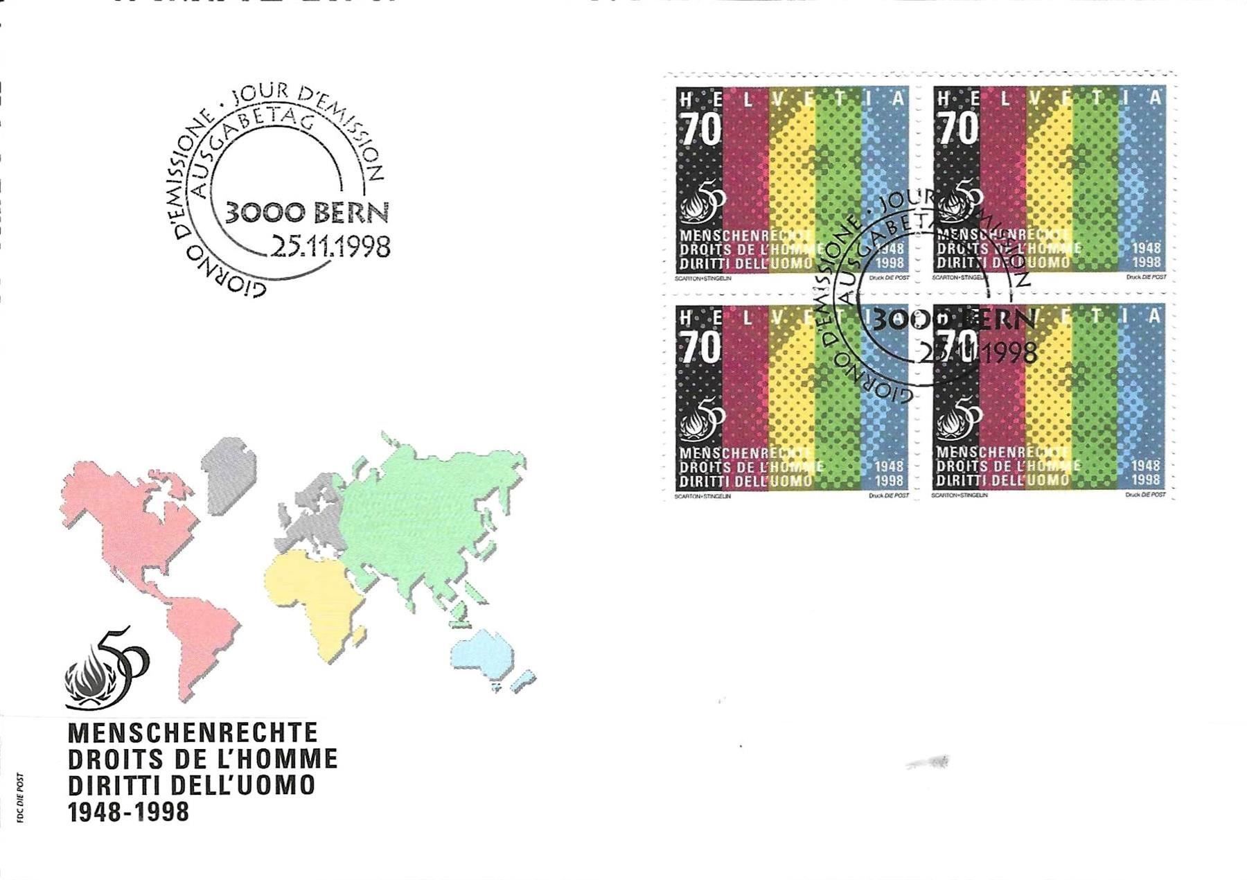 Tutti i francobolli: FDC  Viererblock 1998 – Usato da Koblenz venduto da Himmelsreiter