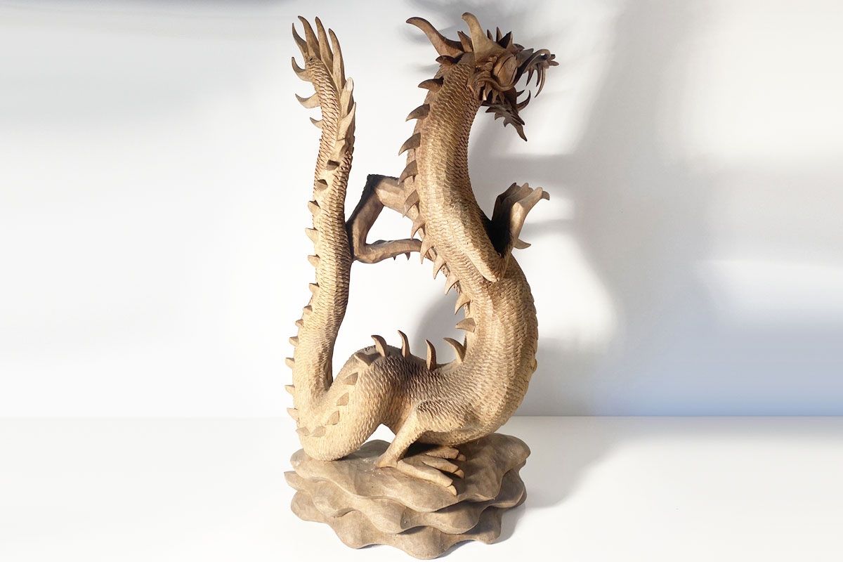 Sculture & Statue: Handgeschnitzer Holz Drache Bali 80 cm – Usato da Ballwil venduto da ClassicGallery 3