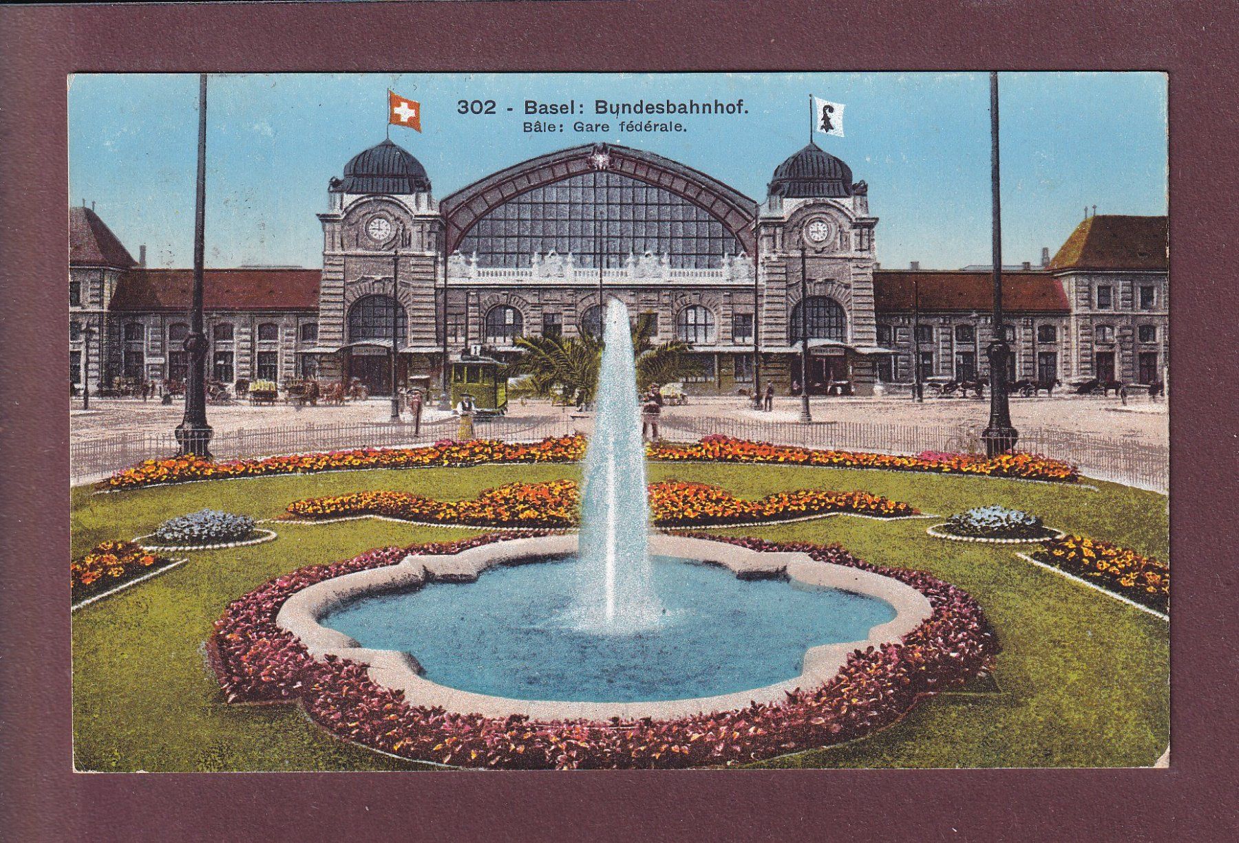 Ansichtskarten: BASEL - Bundesbahnhof - 1929 – Gebraucht aus Pully von nicecards