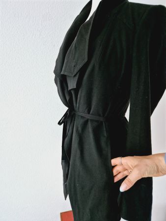 DRYKORN MANTEL JACKE S SCHWARZ TRENCHCOAT,  TOP ZU JEANS