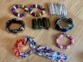 Sommer Set: 8 Armbänder, bunt