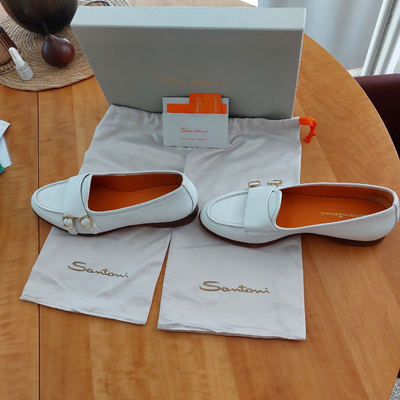 Santoni Scarpe da donna: Santoni Sneaker Loafer 39.5 weiss – Usato da St. Gallen venduto da ostschweiz123 2