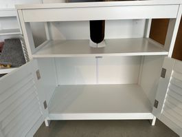 2 meubles sous-lavabo blancs