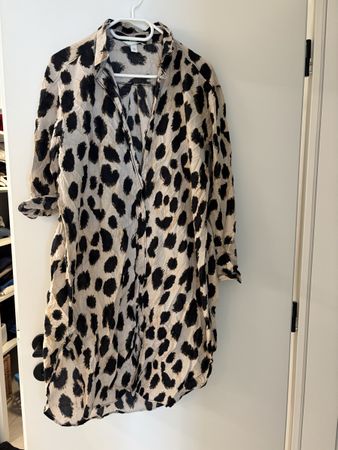 H&M Tunika Kleid, Leoprint, Gr. M
