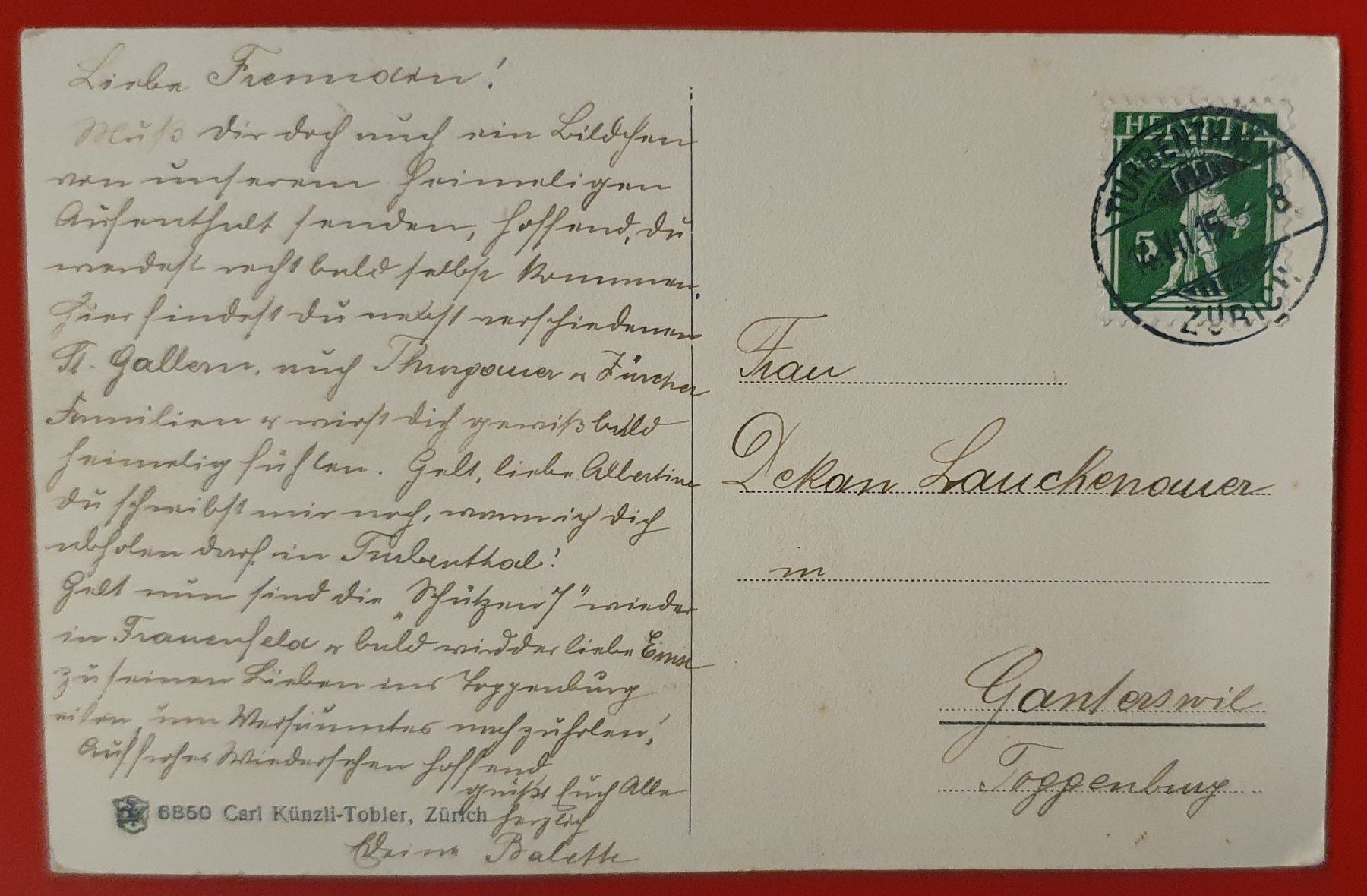 Cartoline postali: Kurhaus Gyrenbad 1915 – Usato da Kreuzlingen venduto da Rschweiz1 1