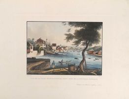 Schaffhausen altkolorierte  Aquatinta bei Bleuler um 1830