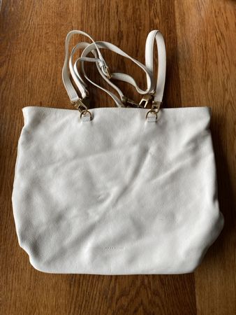 Cocinelli Handtasche Leder Creme Rucksack 
