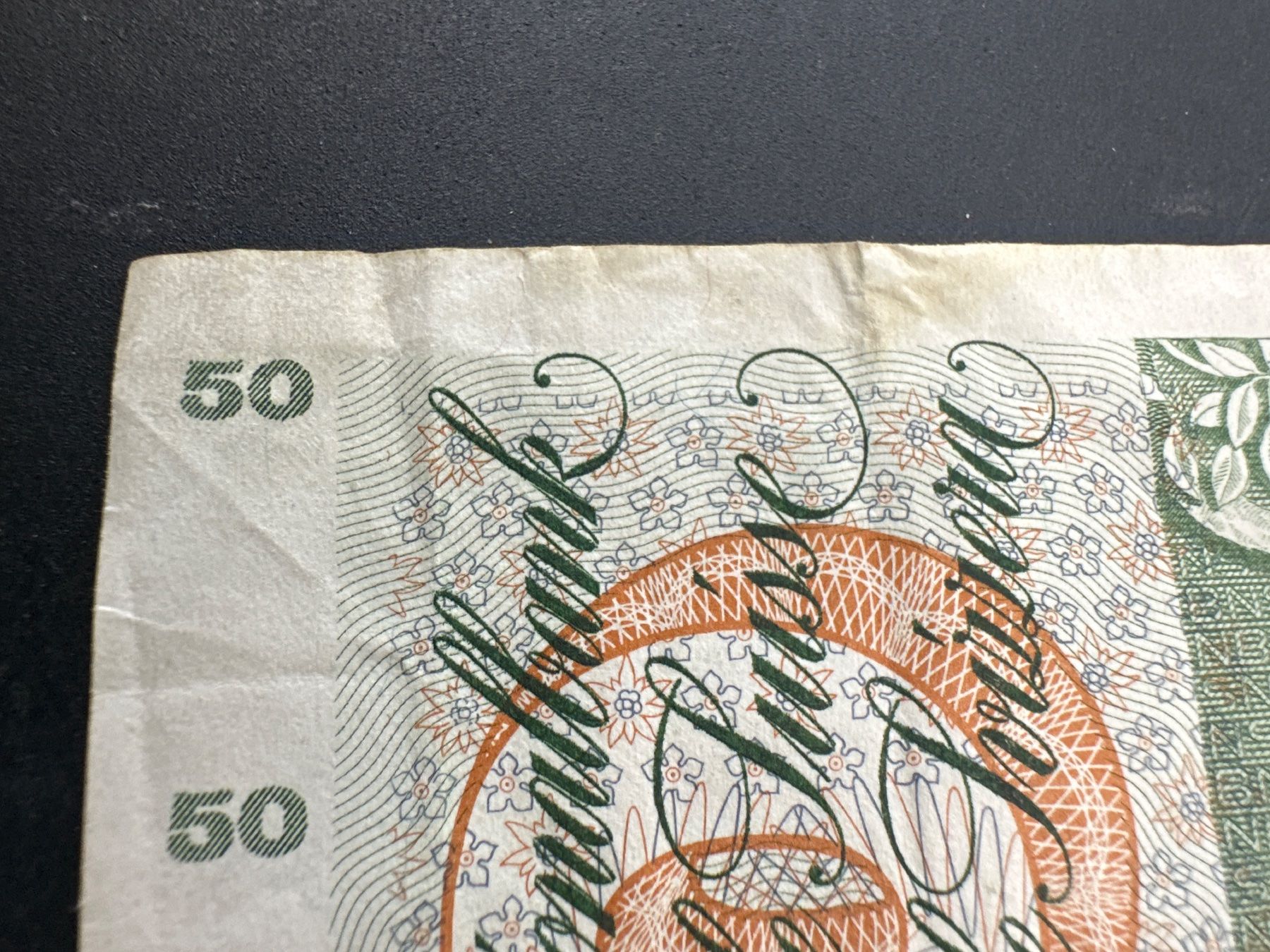 Billets de banque: 50 Fr.-Note Schweiz 1974 – D'occasion à Herisau par herau 2