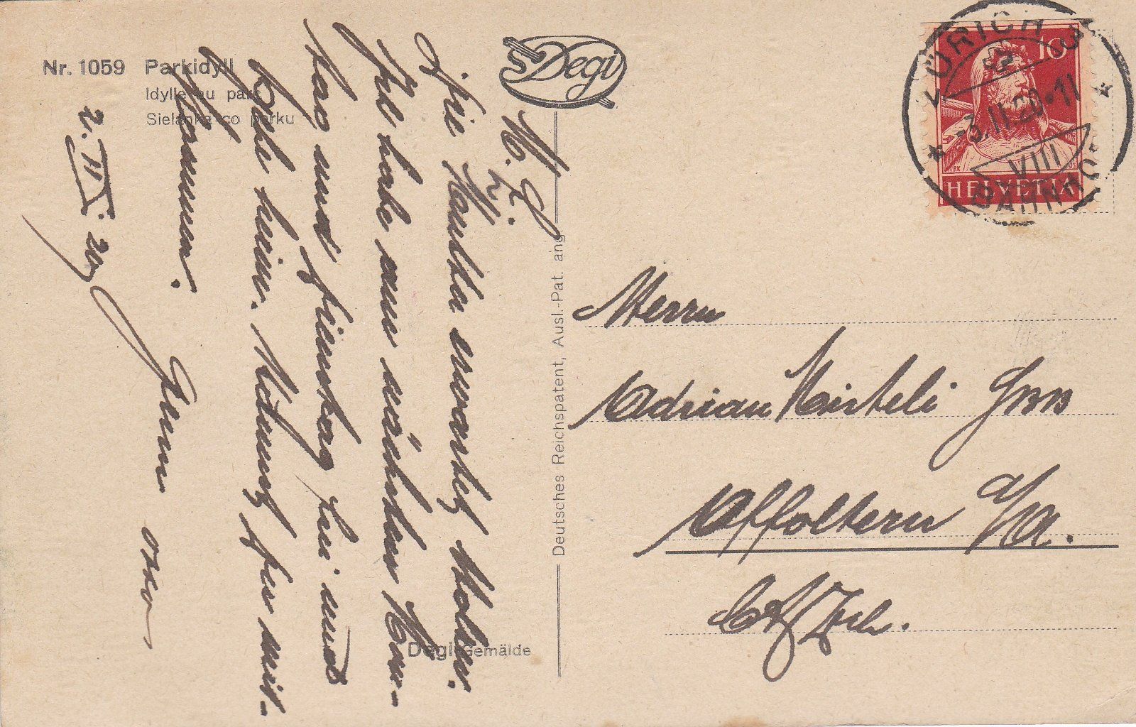 Cartoline postali: Alte Herbst-Postkarte mit Waldmotiv – Usato da Neuenhof venduto da Wanton 1
