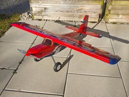 RC Flugzeug elektrisch rot blau neuwertiger Zustand