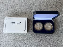 20 Franken Gedenkmünzen-Set, Helvetica 1997-1998