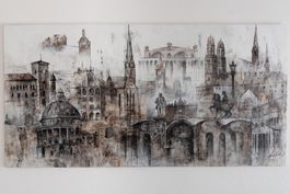 Zürich auf Leinwand (200x100)