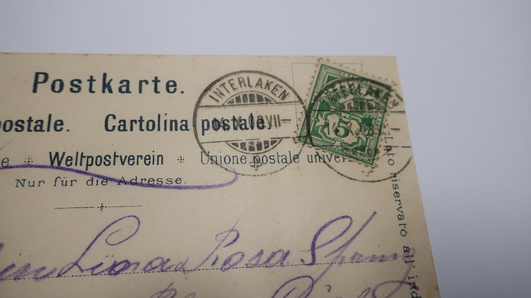 Cartoline postali: Gruss aus Interlaken  1903 – Usato da Cormoret venduto da Pascalll2001 4