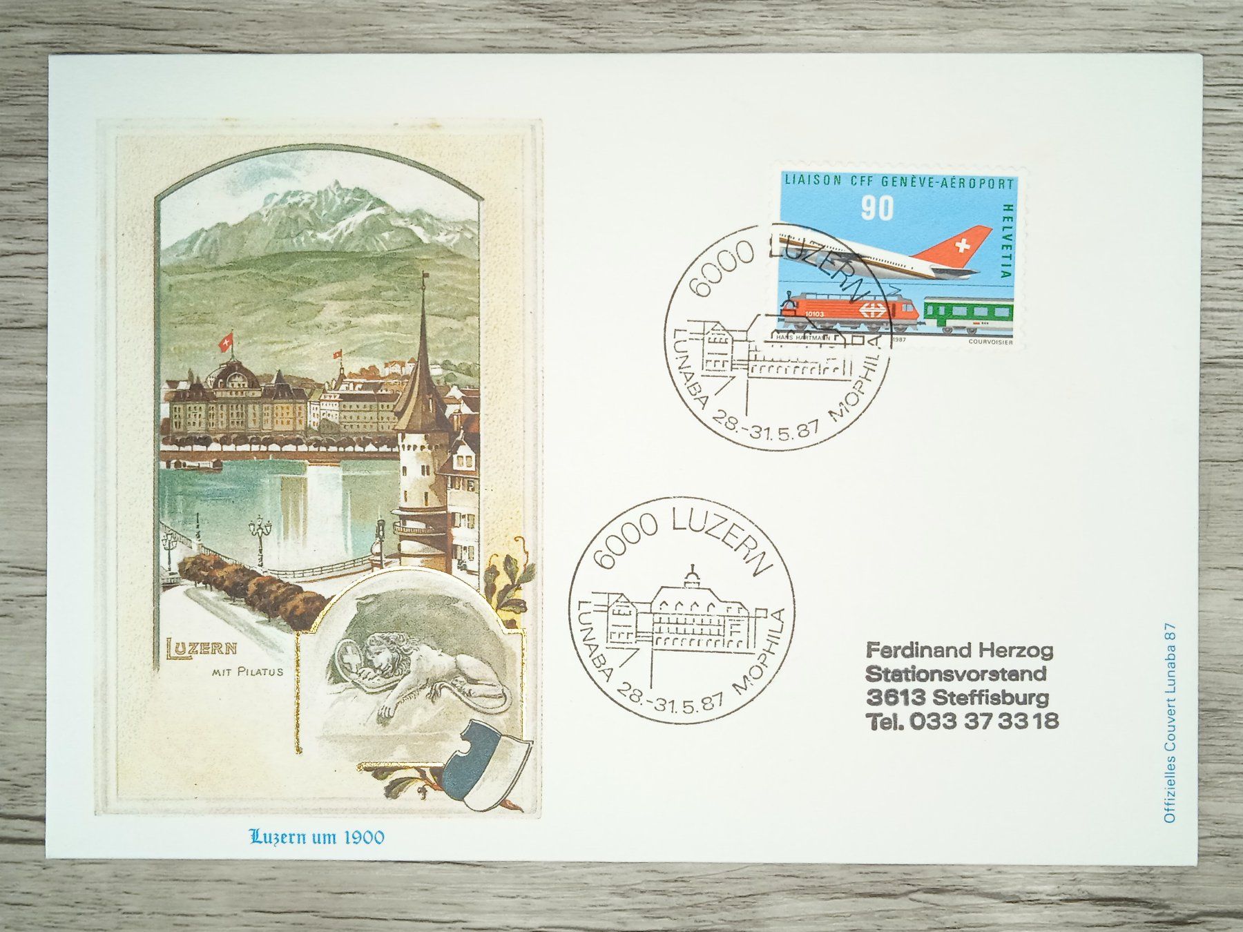 Tutti i francobolli: TR94 Enveloppe Suisse 1987 – Usato da Cousset venduto da Patrick_Collections