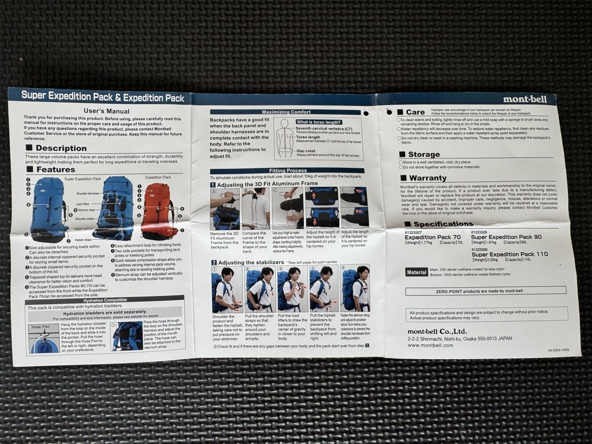 Zaini: Sac à dos Zero Point Super Expedition Pack bleu usagé – Usato da Genève venduto da chris206 7