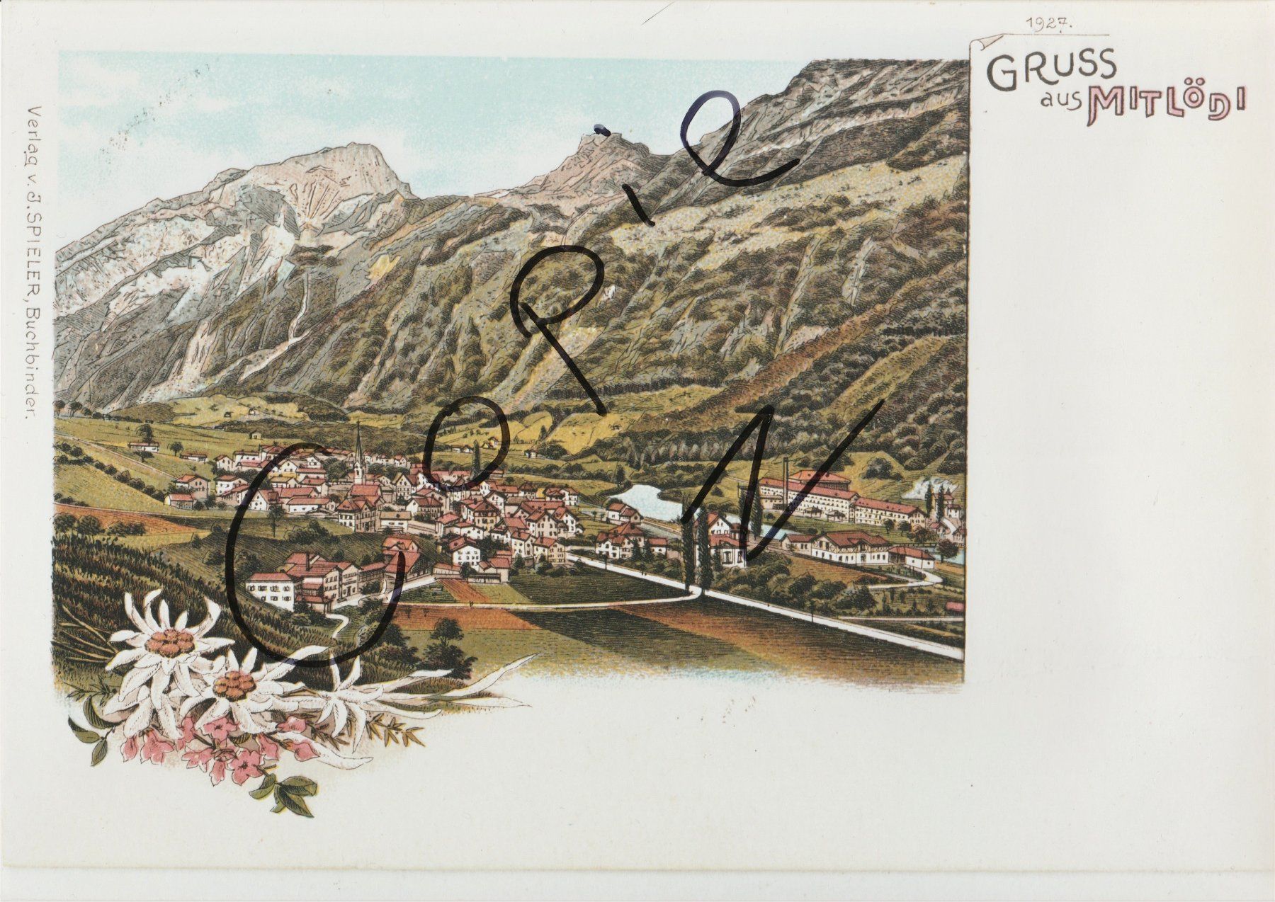 Cartoline postali: Gruss aus Mitlödi – Usato da Fällanden venduto da Blausegelfliege