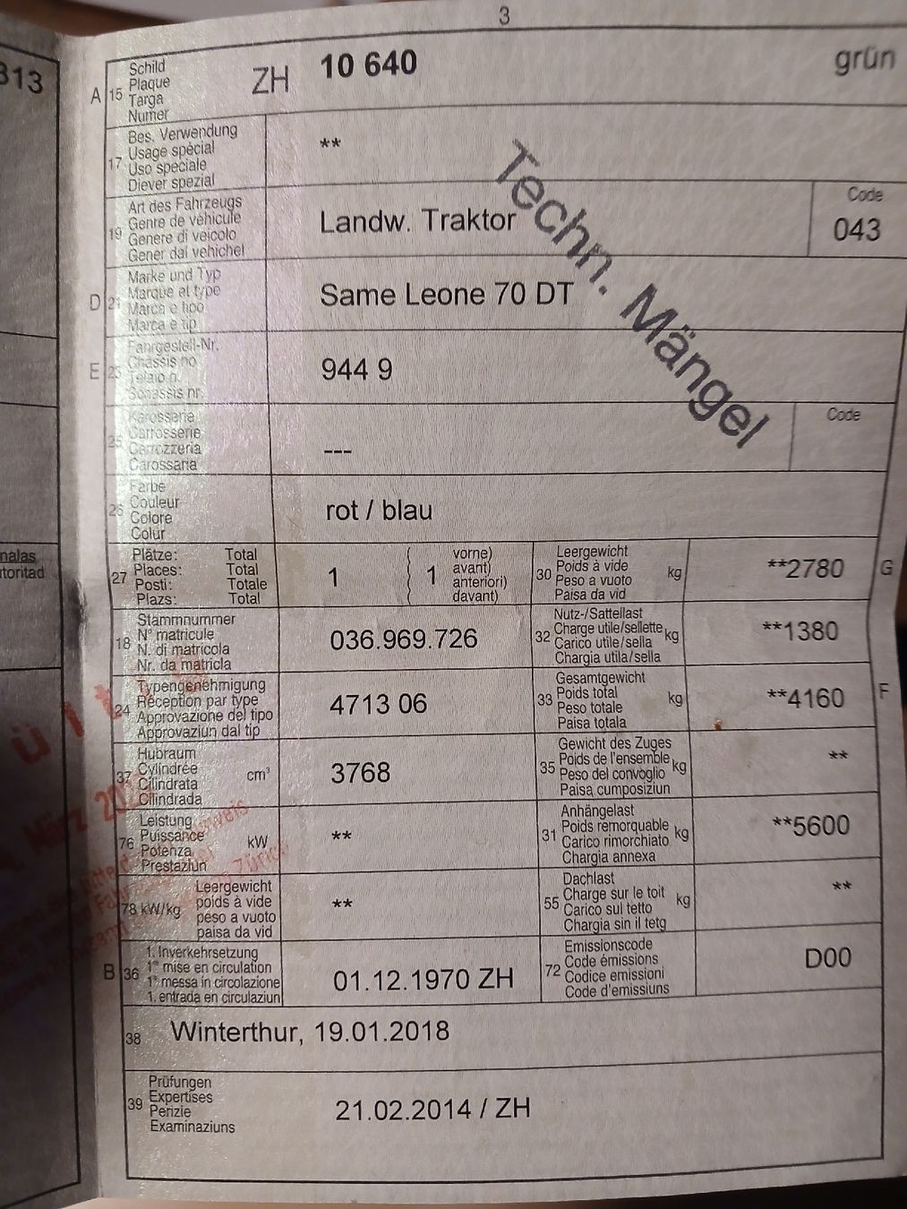 Same Traktoren: Same Leon 70 – Gebraucht aus Krinau von P.grob 8
