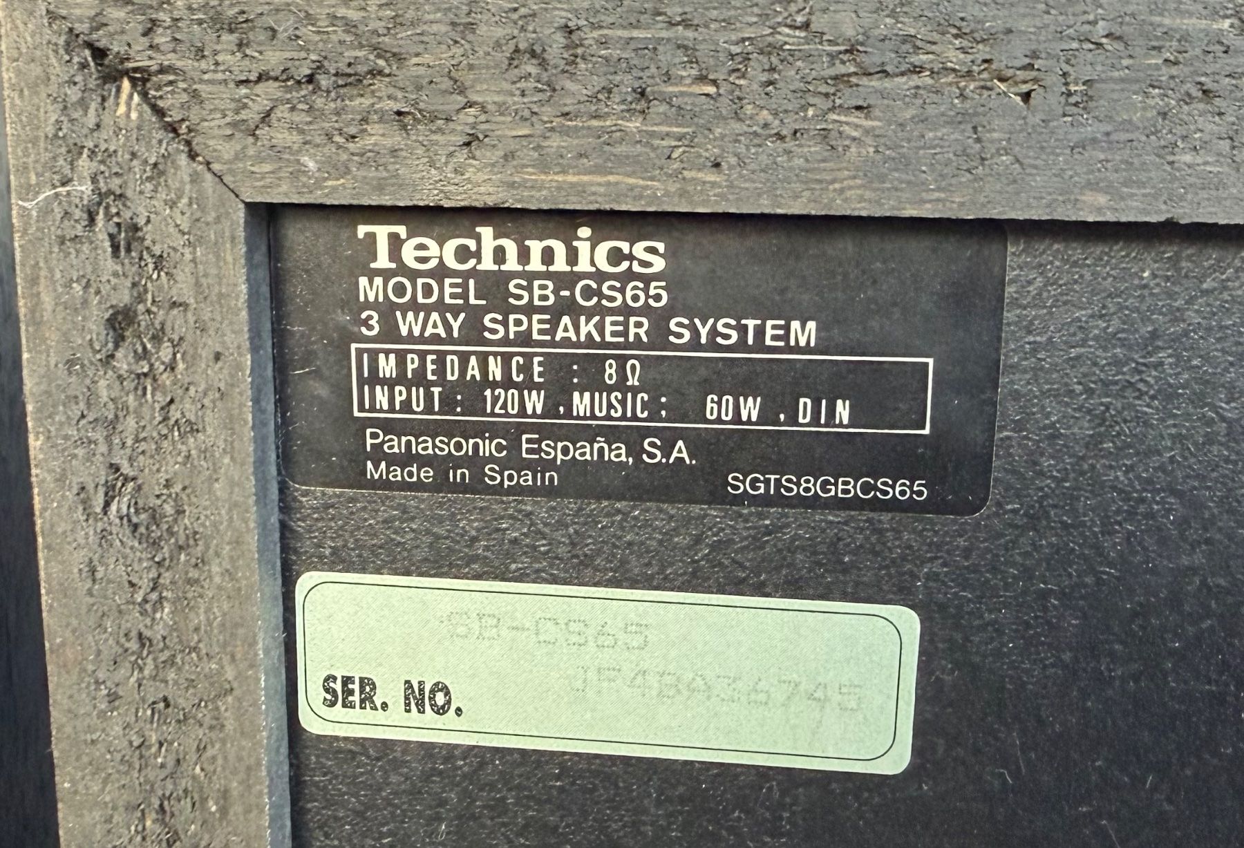 Technics Casse acustiche: Technics SB-CS 65 Lautsprecher – Usato da Oberglatt ZH venduto da Kumar2 5