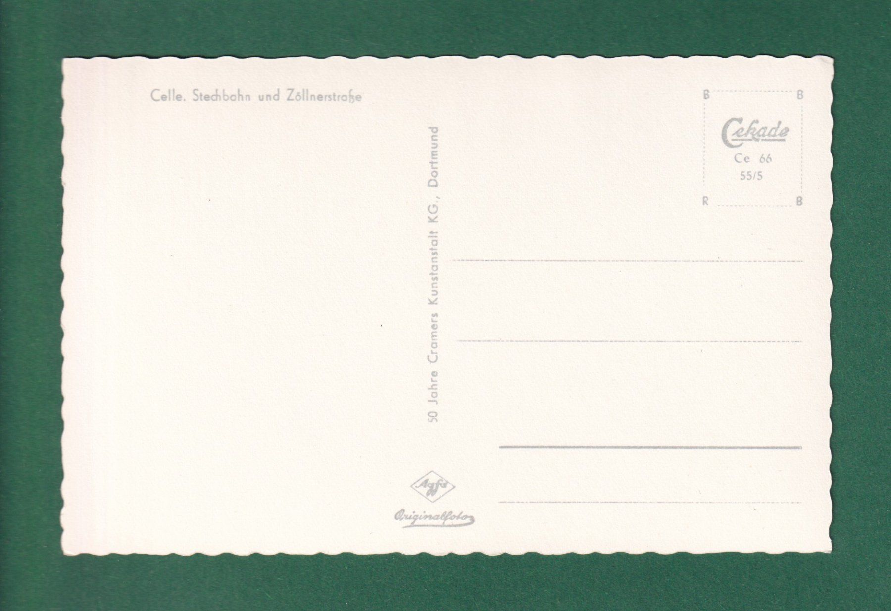 Cartes postales: CELLE - Stechbahn und Zöllnerstrasse – D'occasion à Pully par nicecards-shop 1