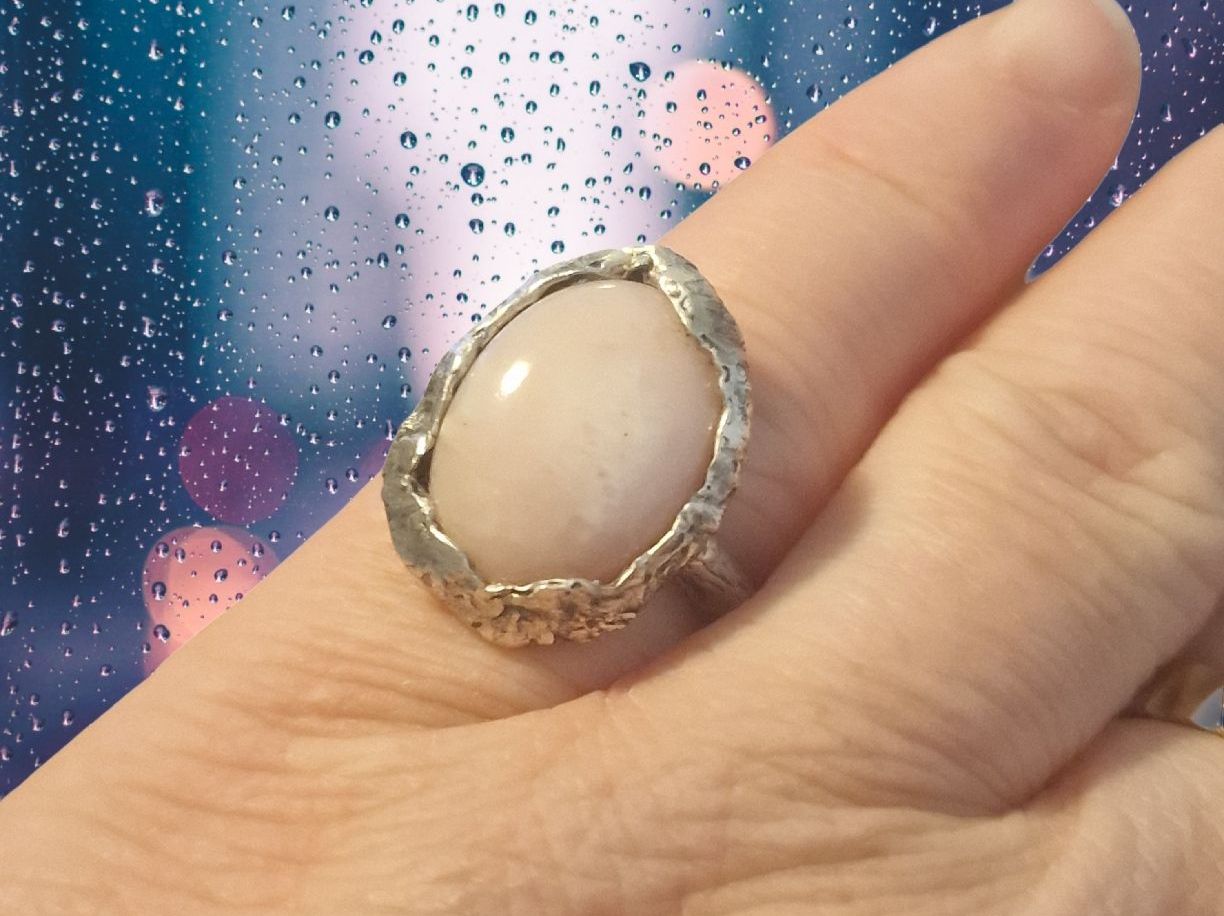 Anelli: Ring Silber mit rosa Andenopal, Grösse 51 – Nuovo e nell'imballaggio originale da Aarau venduto da Schmuckhoehle_MD 5