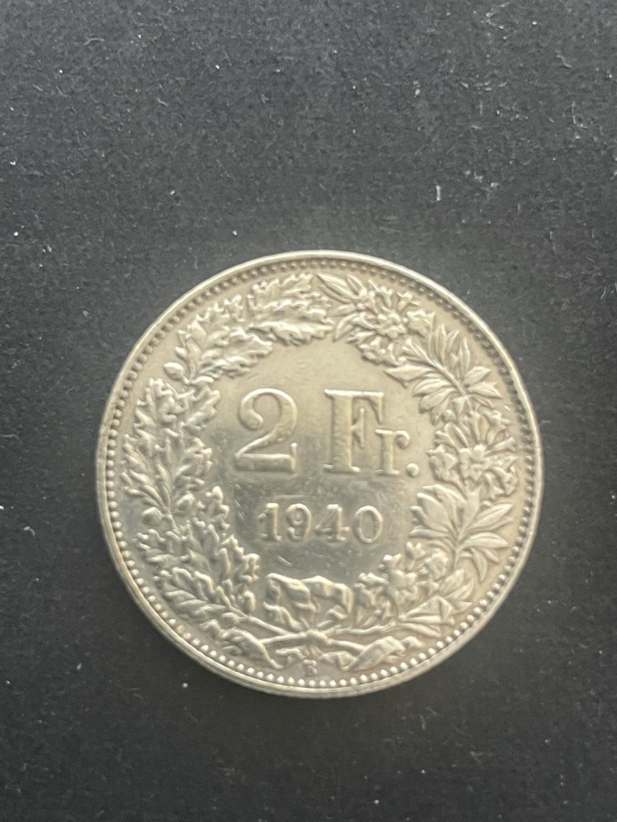Tutti le monete: 2.- Silber CH Jahr 1940 – Usato da Meierskappel venduto da Hala03