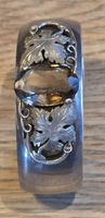 Antiker/Vintage Armreif aus 935 Silber mit großem Rauchquarz