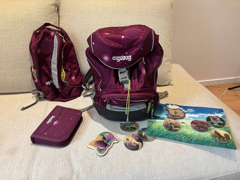Borse & Zaini: Ergobag Schulrucksack mit Federmäppchen, Turnsack und Kletti – Usato da Küttigen venduto da san_2x92 1