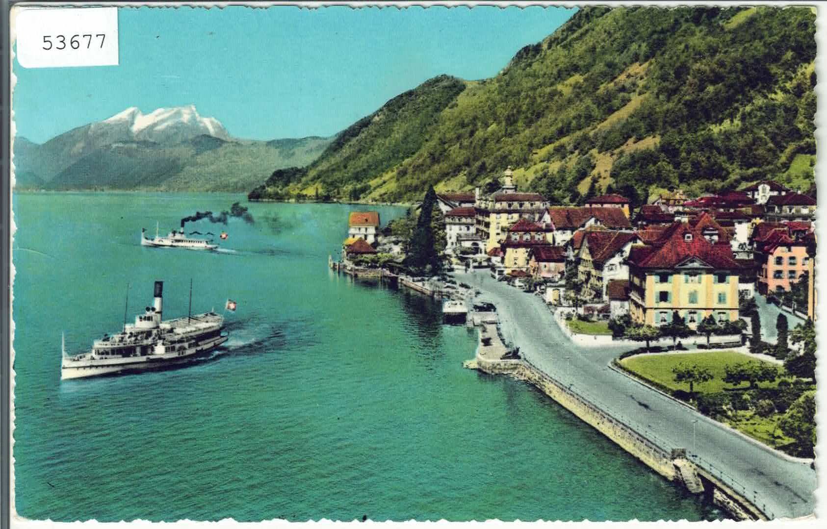 Cartoline postali: Gersau - Generalansicht mit Hafen – Usato da Ettingen venduto da Kartenplanet