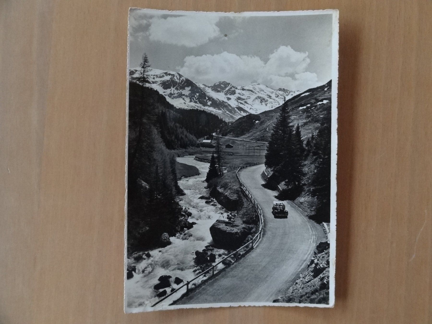Cartoline postali: Julier-Strasse bei Bivio, Grisons – Usato da St Léonard venduto da Riglin