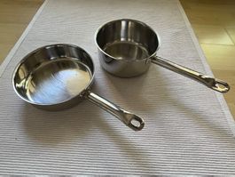2 Edelstahl Töpfe 18/10 Inox