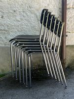 Reinhard Design Stuhl Swiss Chromstahl Vintage 70er Jahre