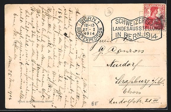 Cartoline postali: Bern, Kirchenfeldbrücke gegen das Müns – Usato da Berlin venduto da bartko-reher 1