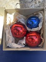 3 große alte Weihnachtsbaumkugeln 10 cm
