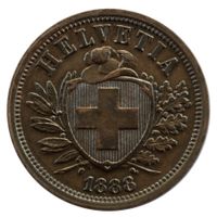 Schweiz / Suisse - 2 Rappen - 1888