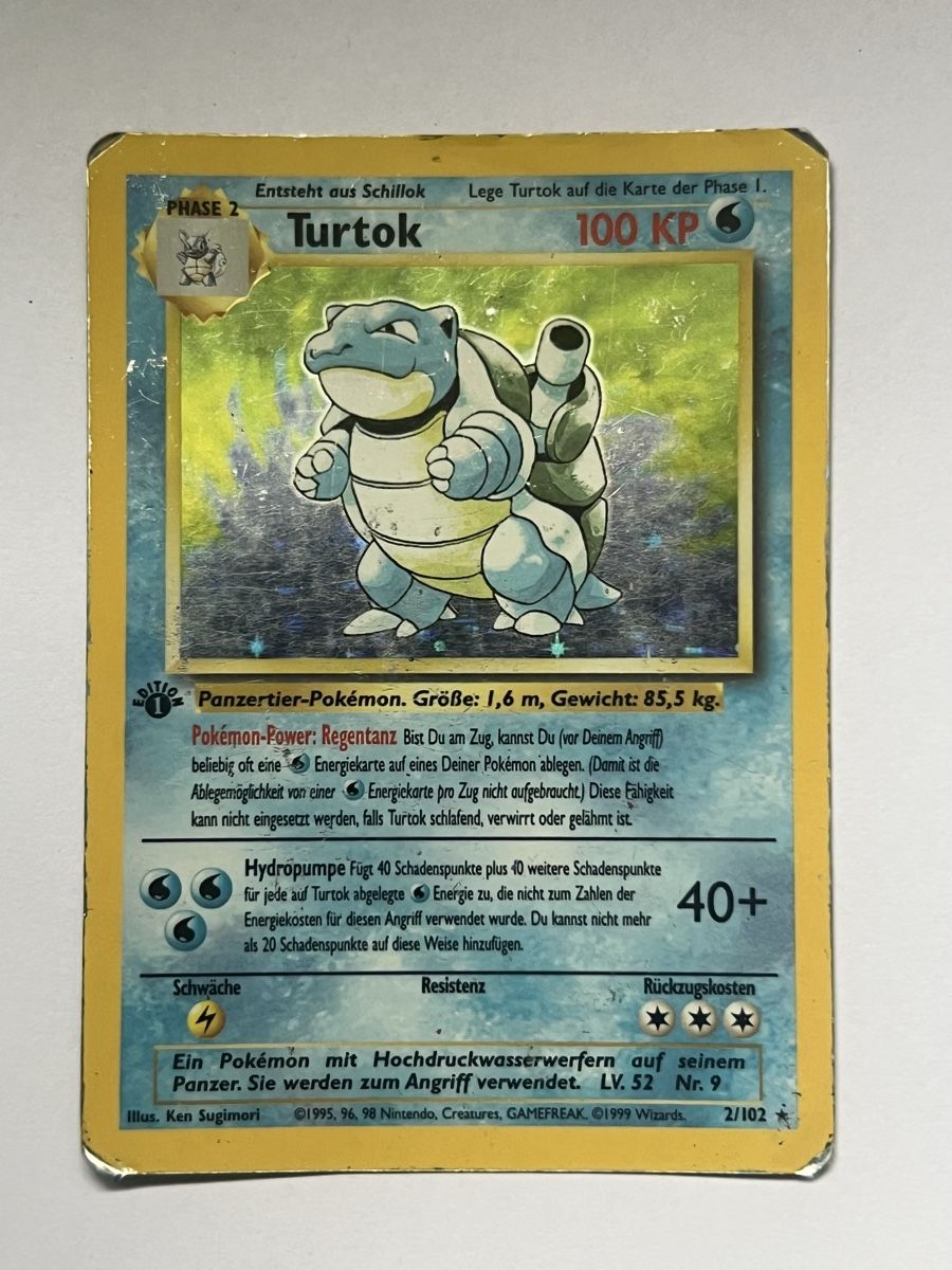 Pokémon Carte collezionabili: Pokemon Karte Blastoise first Edition Base Set vintage – Usato da Almens venduto da dra_mql5