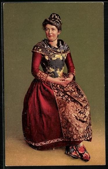 Cartes postales: AK Engadinerin in Tracht – D'occasion à Berlin par bartko-reher