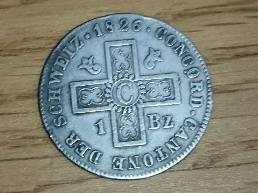 Tutti le monete: Basel: 1 Batzen 1826 – Usato da Pfungen venduto da Aguti77 1