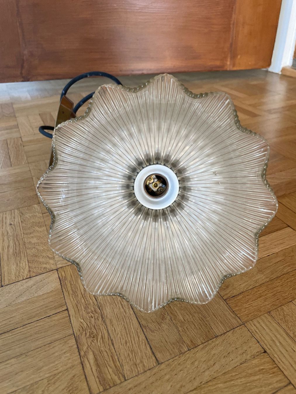 Kronleuchter & Deckenlampen: Antike Deckenlampe Messing & Glas – Gebraucht aus Zürich von maroccm 1