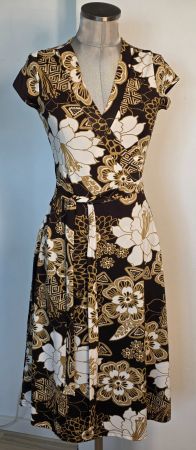S 36/38 HALLHUBER Sommerkleid Wickeloptik midi stretch