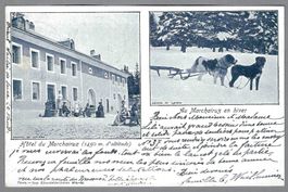1903, MARCHAIRUZ, HÔTEL, ANIMÉE, CHIENS EN HIVER