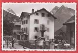 Evolène - Pension Alpina mit Maultier - ca. 1940
