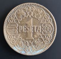 1 Peseta 1944 Spanien Münze Spain Coin Moneta Währung