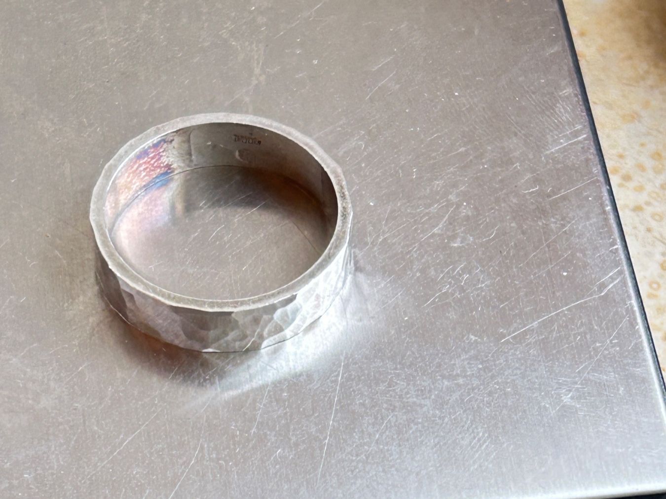 Anelli: Gehämmerter Silber Ring (61) – Usato da Basel venduto da bellespirit 3