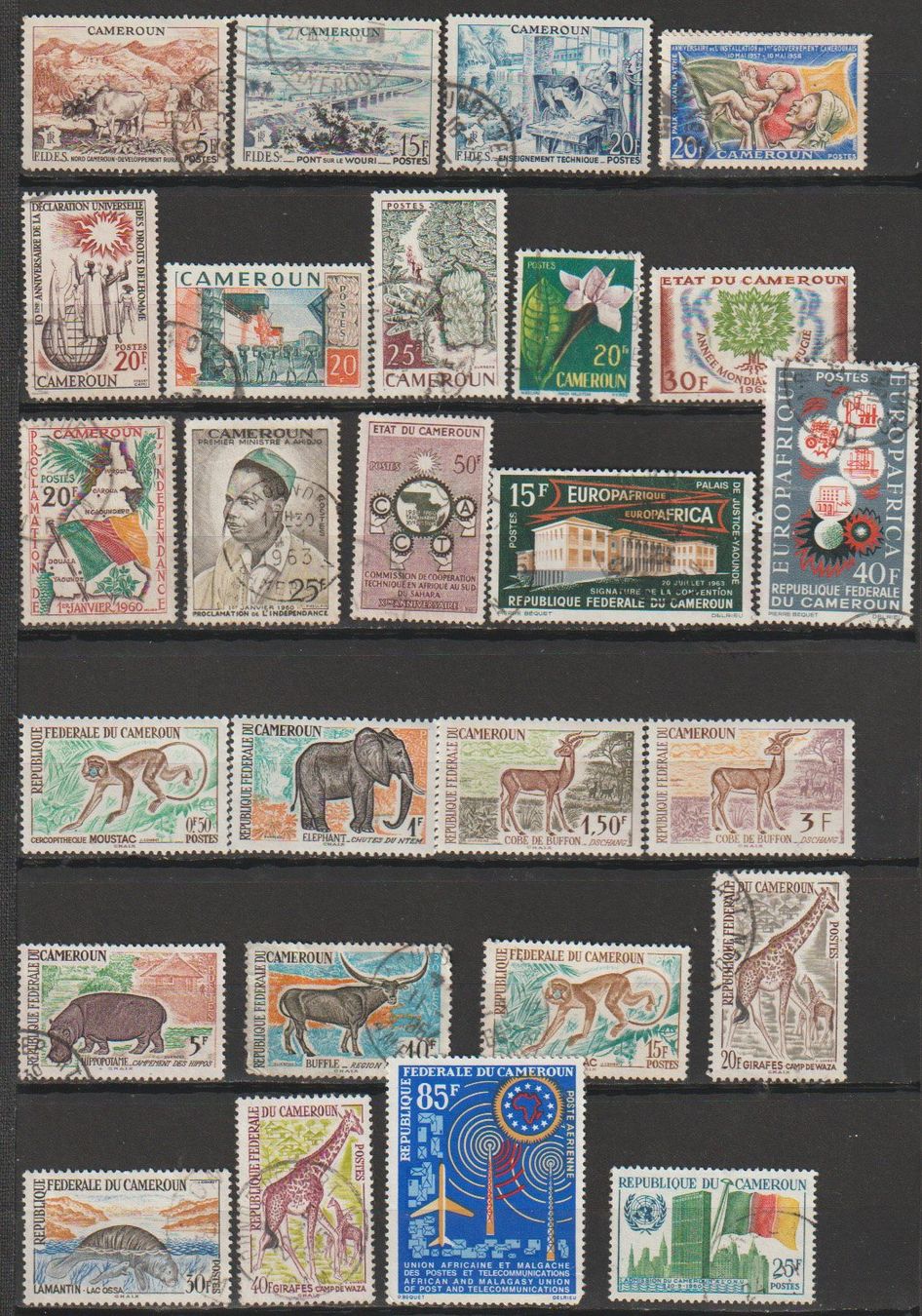 Tutti i francobolli: Cameroun, collection, divers thèmes – Usato da Crans-Montana venduto da kira56 1