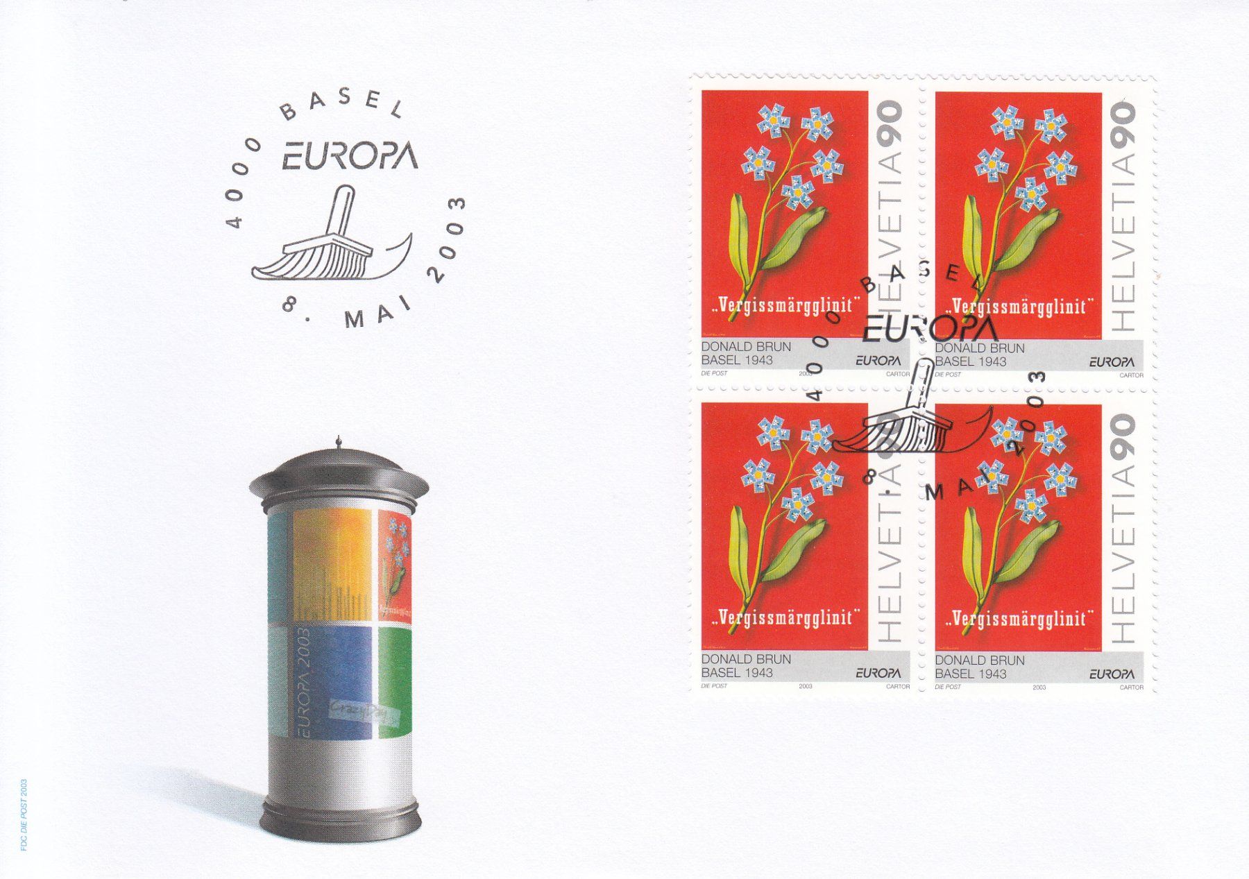 Alle Briefmarken: SBK 1093 im 4er-Block FDC – Gebraucht aus Bürglen TG von StampGraf