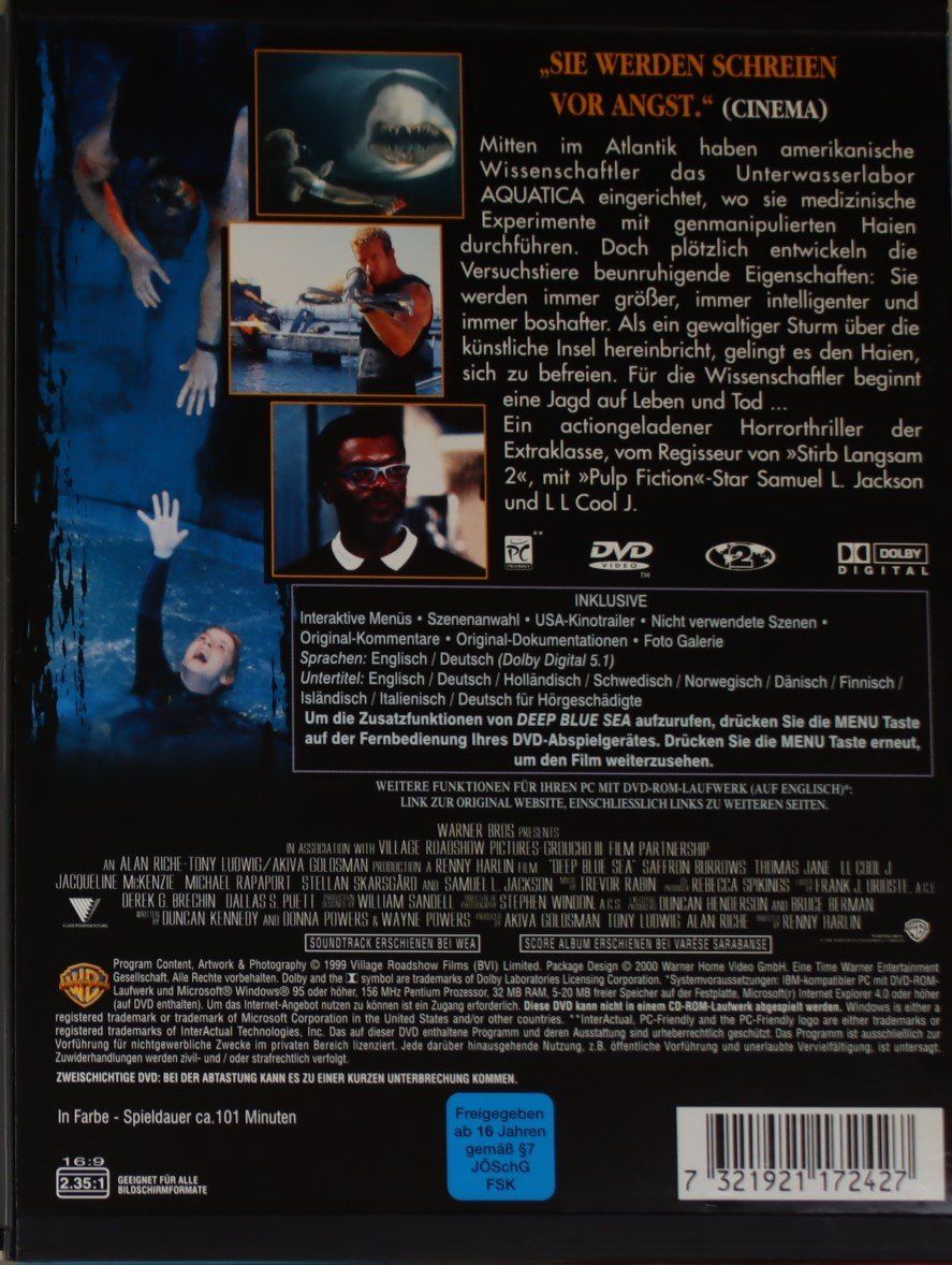 Tutti i DVDs: Deep Blue Sea – Usato da Luzern venduto da CONTENTI 2