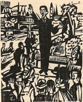 Ernst Ludwig Kirchner Orig. Holzschnitt Der Friedensapostel