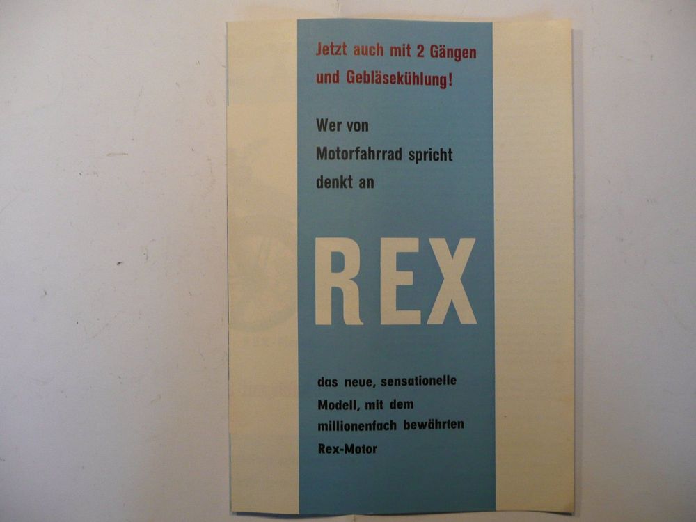 REX PICCOLO MOFA AUTOMAT PROSPEKT 1962 (Gebraucht) in Wängi für CHF 20 ...